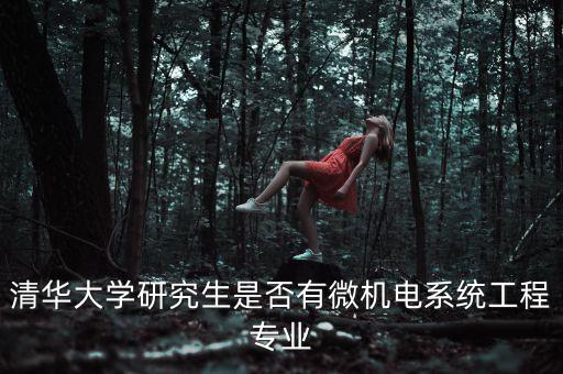 清華大學研究生是否有微機電系統(tǒng)工程專業(yè)