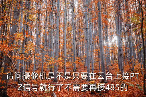 請(qǐng)問(wèn)攝像機(jī)是不是只要在云臺(tái)上接PTZ信號(hào)就行了不需要再接485的