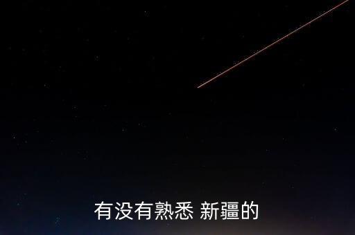 有沒有熟悉 新疆的