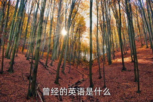 曾經(jīng)的英語是什么