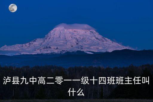 樊榮，瀘縣九中高二零一一級(jí)十四班班主任叫什么