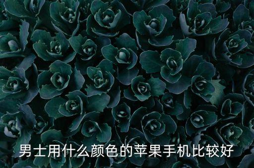 蘋果手機顏色，男士用什么顏色的蘋果手機比較好
