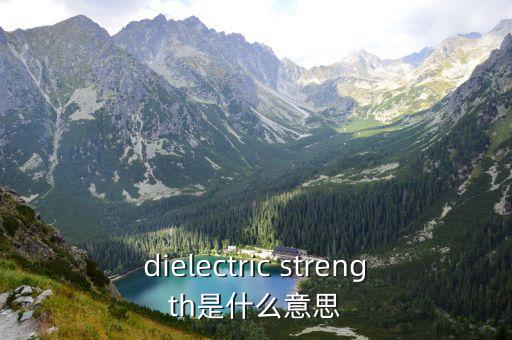 dielectric strength是什么意思