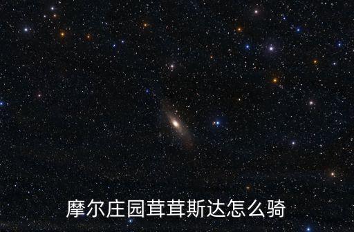 摩爾莊園茸茸斯達怎么騎