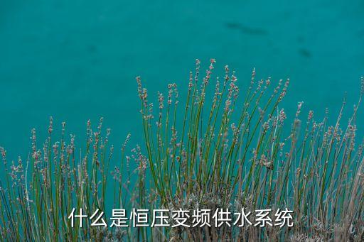 什么是恒壓變頻供水系統(tǒng)