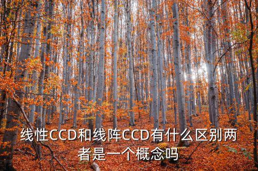 線性CCD和線陣CCD有什么區(qū)別兩者是一個概念嗎