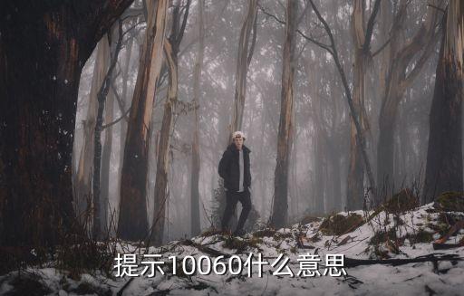 10060，提示10060什么意思
