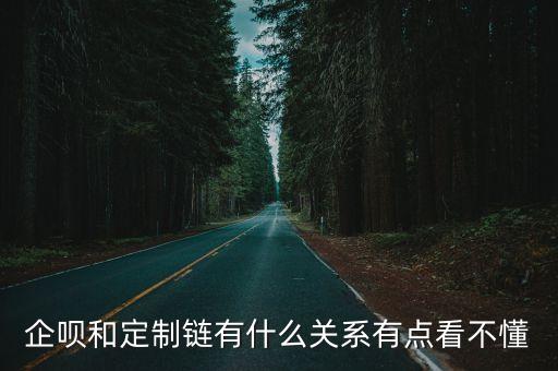 企唄和定制鏈有什么關(guān)系有點(diǎn)看不懂