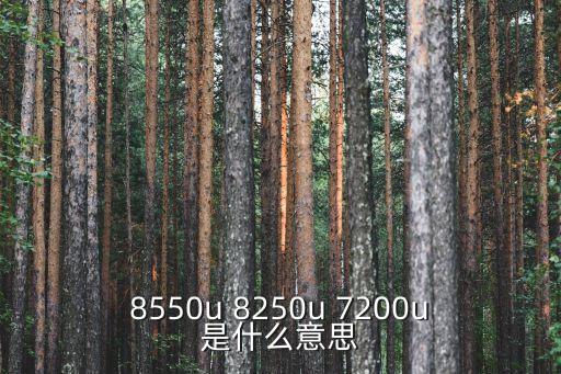 8550u，8550u 8250u 7200u是什么意思