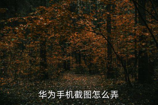 華為手機截圖怎么弄