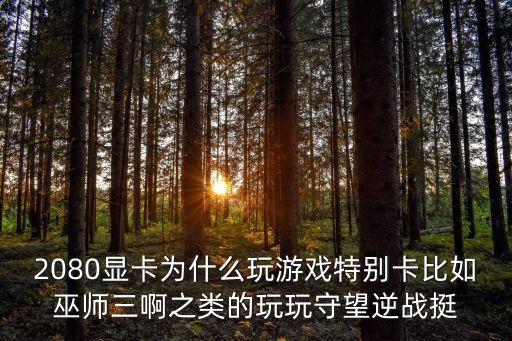 2080顯卡為什么玩游戲特別卡比如巫師三啊之類的玩玩守望逆戰(zhàn)挺