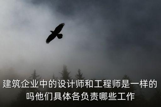 設(shè)計工程師，建筑企業(yè)中的設(shè)計師和工程師是一樣的嗎他們具體各負(fù)責(zé)哪些工作