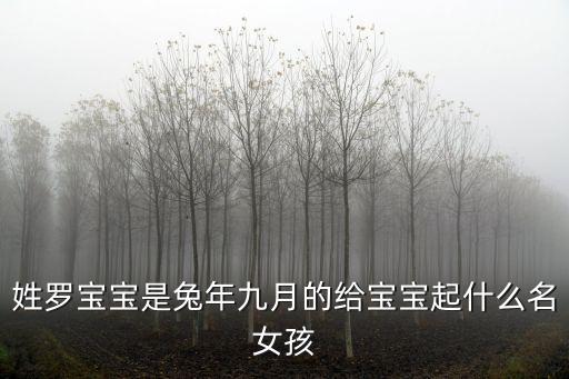 姓羅寶寶是兔年九月的給寶寶起什么名女孩