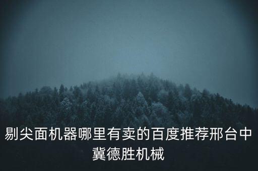 剔尖面機(jī)器哪里有賣的百度推薦邢臺中冀德勝機(jī)械