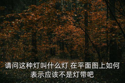 請(qǐng)問(wèn)這種燈叫什么燈 在平面圖上如何表示應(yīng)該不是燈帶吧