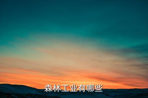 森林工業(yè)有哪些