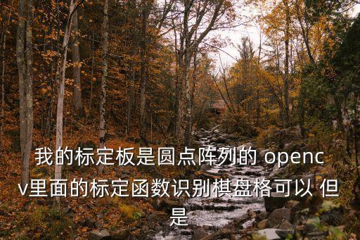 我的標(biāo)定板是圓點陣列的 opencv里面的標(biāo)定函數(shù)識別棋盤格可以 但是
