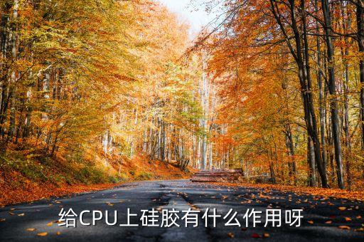 給CPU上硅膠有什么作用呀