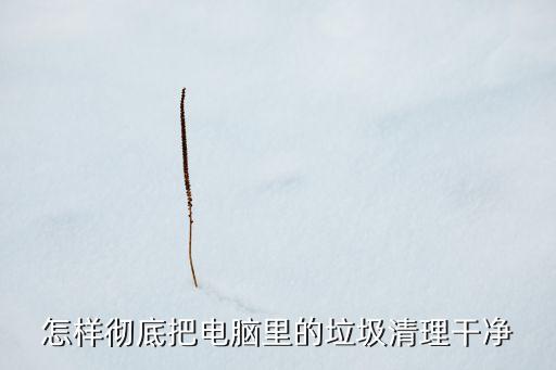 清除電腦垃圾，怎樣徹底把電腦里的垃圾清理干凈