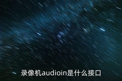audioin，Audio in 是什么意思