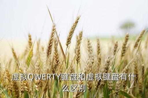 虛擬QWERTY鍵盤和虛擬鍵盤有什么區(qū)別