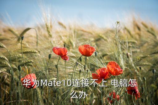  華為Mate10連接不上 電腦怎么辦