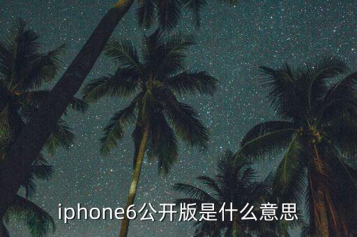 公開版是什么意思，蘋果7公開版什么意思