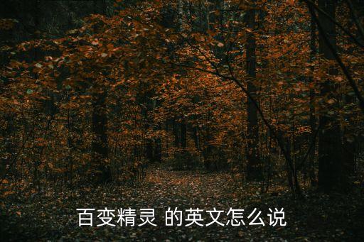 百變精靈 的英文怎么說