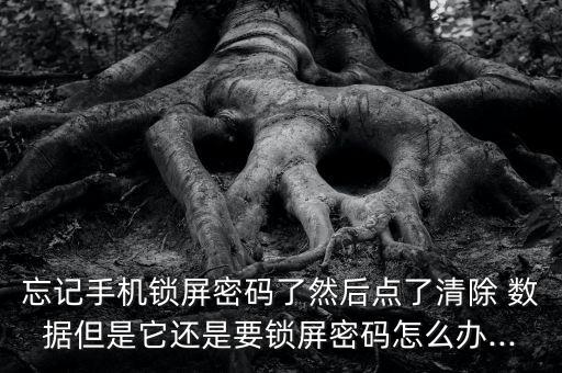 忘記手機(jī)鎖屏密碼了然后點了清除 數(shù)據(jù)但是它還是要鎖屏密碼怎么辦...
