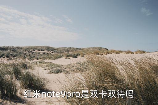 紅米note9pro是雙卡雙待嗎