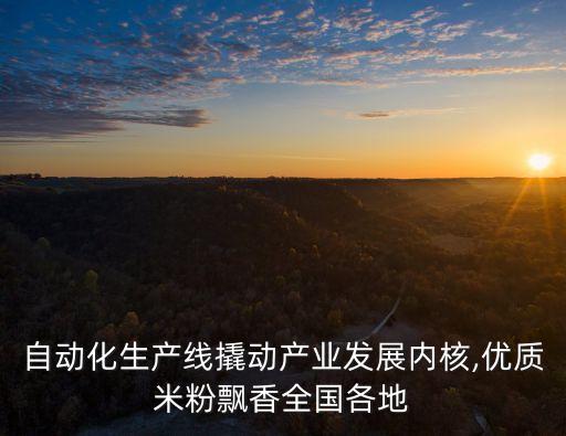 自動(dòng)化生產(chǎn)線撬動(dòng)產(chǎn)業(yè)發(fā)展內(nèi)核,優(yōu)質(zhì)米粉飄香全國(guó)各地