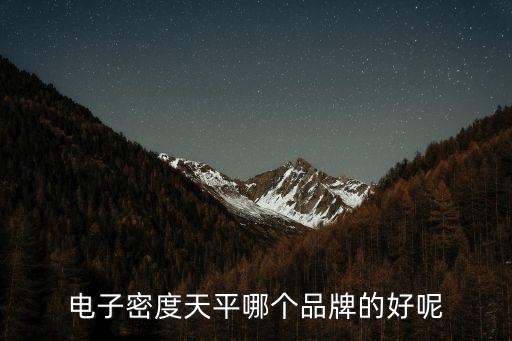 電子密度天平哪個品牌的好呢