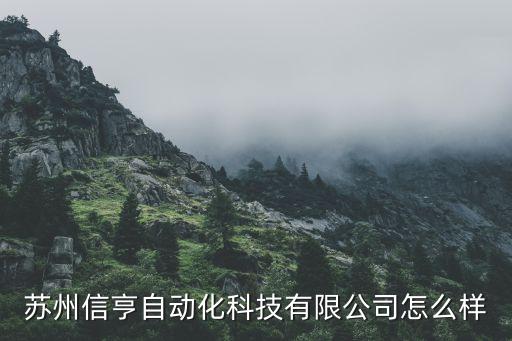 蘇州信亨自動化科技有限公司怎么樣