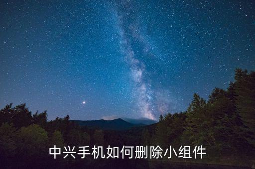 中興手機(jī)如何刪除小組件