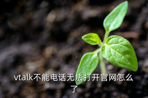 vtalk不能電話無(wú)法打開(kāi)官網(wǎng)怎么了