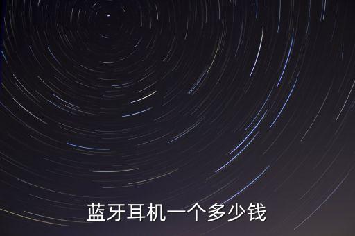 藍牙耳機一個多少錢