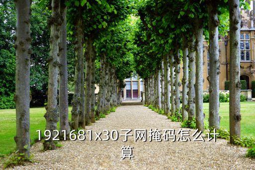 1921681x30子網(wǎng)掩碼怎么計(jì)算