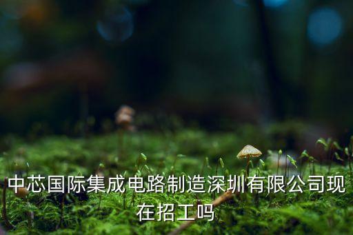 中芯國際集成電路制造深圳有限公司現(xiàn)在招工嗎