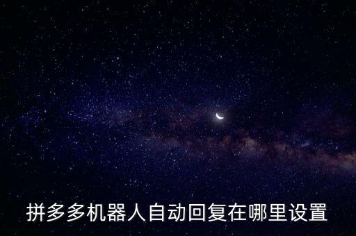 拼多多機(jī)器人自動(dòng)回復(fù)在哪里設(shè)置