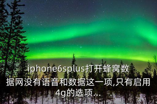 沒(méi)有語(yǔ)音與數(shù)據(jù)選項(xiàng),蘋果手機(jī)暫不能使用電信高清語(yǔ)音通話
