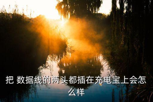把 數(shù)據(jù)線的兩頭都插在充電寶上會怎么樣