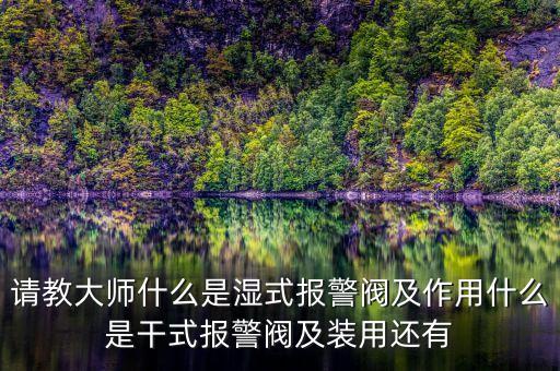 請教大師什么是濕式報警閥及作用什么是干式報警閥及裝用還有