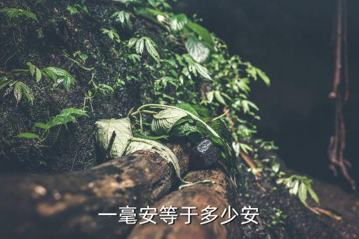 一毫安等于多少安