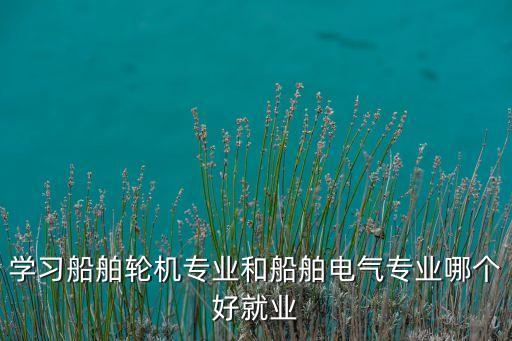 學(xué)習(xí)船舶輪機專業(yè)和船舶電氣專業(yè)哪個好就業(yè)