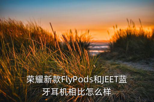 榮耀新款FlyPods和JEET藍(lán)牙耳機(jī)相比怎么樣