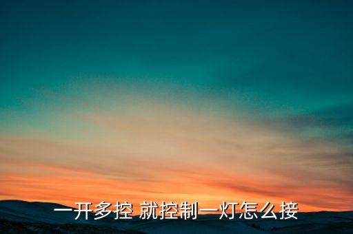 一開多控 就控制一燈怎么接