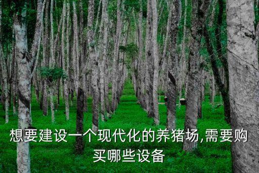 想要建設(shè)一個現(xiàn)代化的養(yǎng)豬場,需要購買哪些設(shè)備