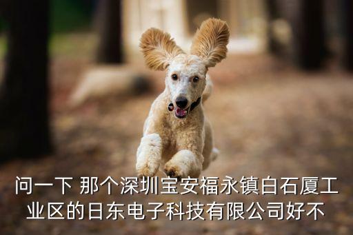 問(wèn)一下 那個(gè)深圳寶安福永鎮(zhèn)白石廈工業(yè)區(qū)的日東電子科技有限公司好不