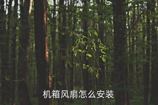 機箱風(fēng)扇怎么安裝