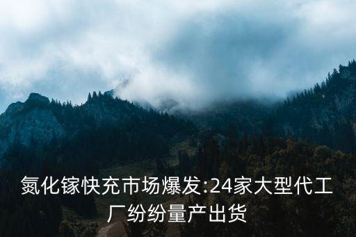 氮化鎵快充市場爆發(fā):24家大型代工廠紛紛量產(chǎn)出貨